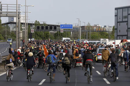Fahrraddemo in Berlin