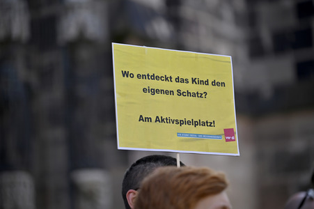 Warnstreik von Beschäftigten in Sozial- und Erziehungsberufen in Nürnberg