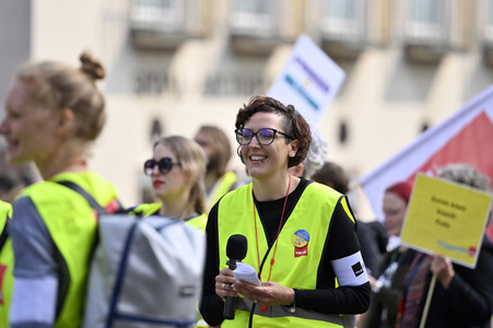 Warnstreik von Beschäftigten in Sozial- und Erziehungsberufen in Nürnberg