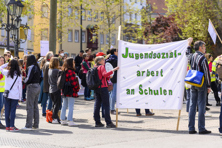 Warnstreik von Beschäftigten in Sozial- und Erziehungsberufen in Nürnberg