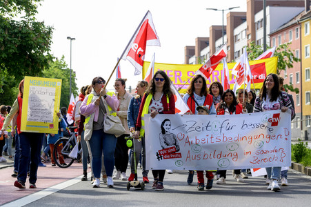 Warnstreik von Beschäftigten in Kitas und im schulischen Ganztag in Nürnberg