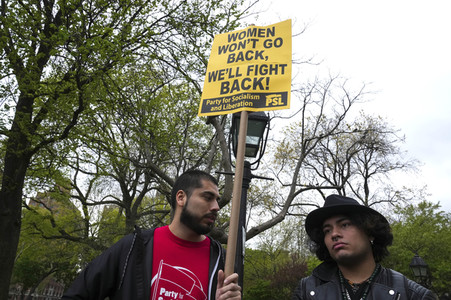 Protest gegen den Entwurf eines neuen Abtreibungsgesetzes in New York