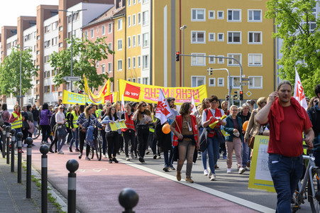 Warnstreik von Beschäftigten in Kitas und im schulischen Ganztag in Nürnberg