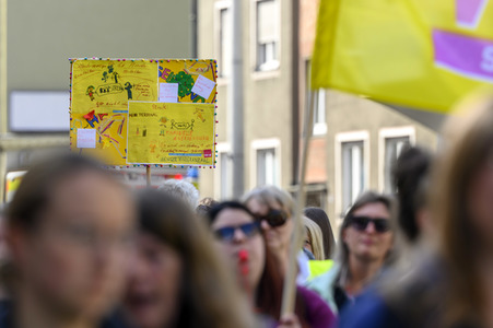 Warnstreik von Beschäftigten in Kitas und im schulischen Ganztag in Nürnberg