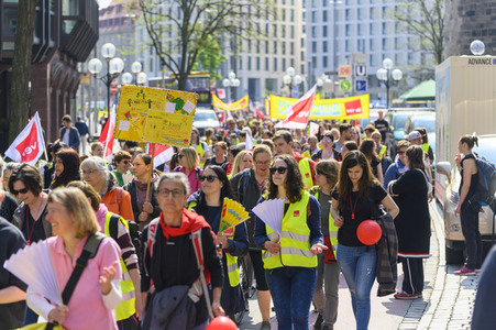 Warnstreik von Beschäftigten in Kitas und im schulischen Ganztag in Nürnberg