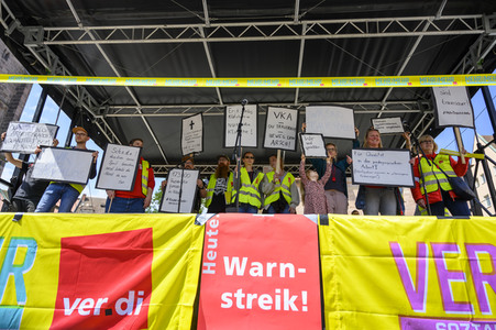 Warnstreik von Beschäftigten in Kitas und im schulischen Ganztag in Nürnberg