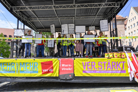 Warnstreik von Beschäftigten in Kitas und im schulischen Ganztag in Nürnberg