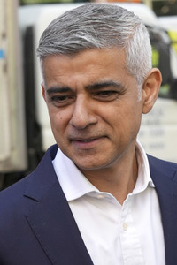 Sadiq Khan auf dem Times Square in New York