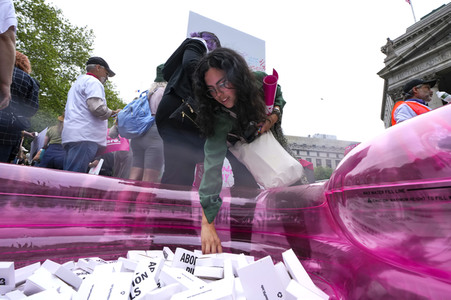Aktionstag der Women's March Foundation für das Recht auf Abtreibung in New York