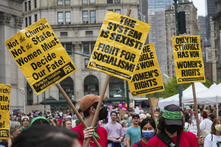 Aktionstag der Women's March Foundation für das Recht auf Abtreibung in New York
