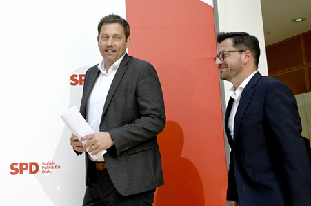 SPD Pressekonferenz zur Landtagswahl in Nordrhein-Westfalen in Berlin