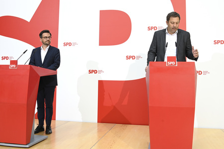 SPD Pressekonferenz zur Landtagswahl in Nordrhein-Westfalen in Berlin