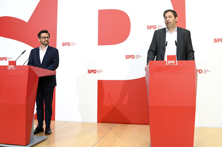 SPD Pressekonferenz zur Landtagswahl in Nordrhein-Westfalen in Berlin