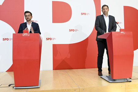 SPD Pressekonferenz zur Landtagswahl in Nordrhein-Westfalen in Berlin