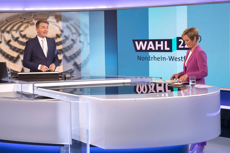 Wahlabend der Landtagswahl in Nordrhein-Westfalen in Düsseldorf