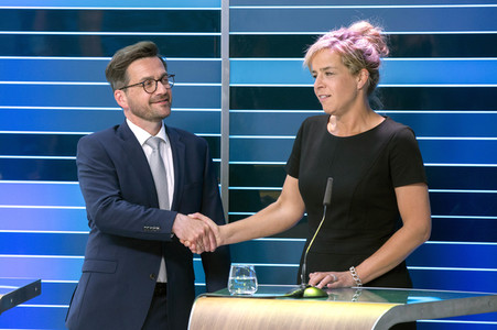 Wahlabend der Landtagswahl in Nordrhein-Westfalen in Düsseldorf