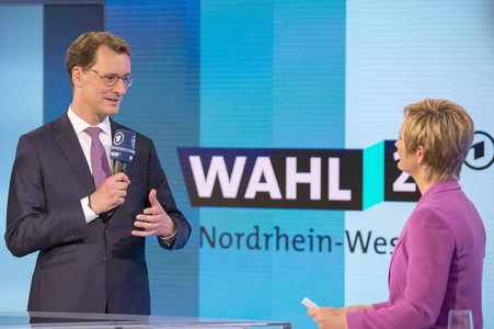 Wahlabend der Landtagswahl in Nordrhein-Westfalen in Düsseldorf