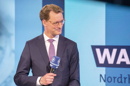 Wahlabend der Landtagswahl in Nordrhein-Westfalen in Düsseldorf