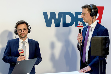 Wahlabend der Landtagswahl in Nordrhein-Westfalen in Düsseldorf