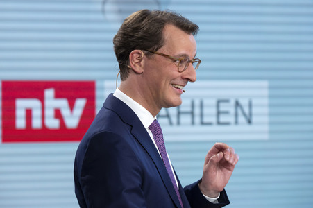 Wahlabend der Landtagswahl in Nordrhein-Westfalen in Düsseldorf