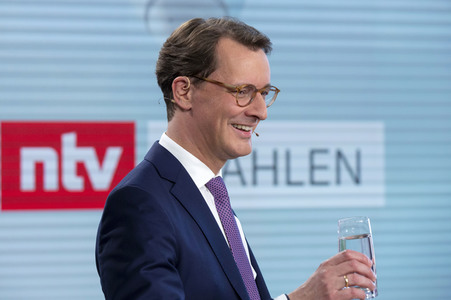 Wahlabend der Landtagswahl in Nordrhein-Westfalen in Düsseldorf