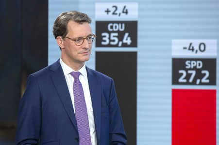Wahlabend der Landtagswahl in Nordrhein-Westfalen in Düsseldorf