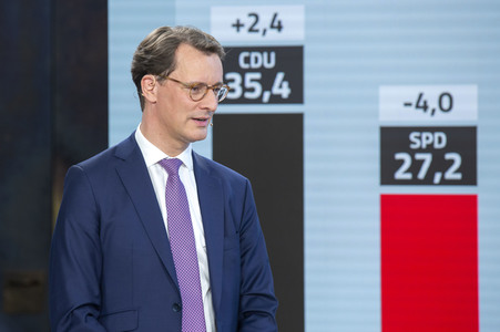 Wahlabend der Landtagswahl in Nordrhein-Westfalen in Düsseldorf