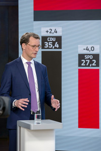 Wahlabend der Landtagswahl in Nordrhein-Westfalen in Düsseldorf