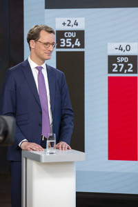 Wahlabend der Landtagswahl in Nordrhein-Westfalen in Düsseldorf