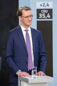 Wahlabend der Landtagswahl in Nordrhein-Westfalen in Düsseldorf