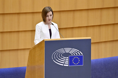 Plenartagung zum EU-Assoziierungsabkommen mit der Republik Moldau im EU-Parlament in Brüssel