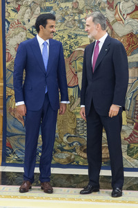 Fototermin mit Scheich Tamim bin Hamad Al Thani in Madrid