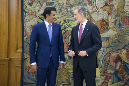 Fototermin mit Scheich Tamim bin Hamad Al Thani in Madrid