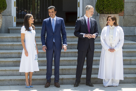 Fototermin mit Scheich Tamim bin Hamad Al Thani in Madrid