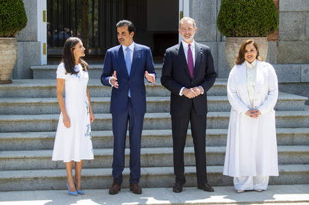 Fototermin mit Scheich Tamim bin Hamad Al Thani in Madrid