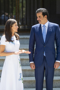 Fototermin mit Scheich Tamim bin Hamad Al Thani in Madrid