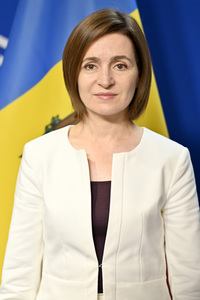 Fototermin mit Maia Sandu und Roberta Metsola im EU-Parlament in Brüssel