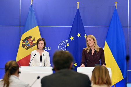 Pressekonferenz zum EU-Assoziierungsabkommen mit der Republik Moldau im EU-Parlament in Brüssel