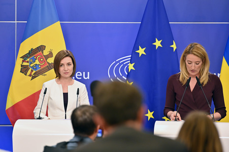 Pressekonferenz zum EU-Assoziierungsabkommen mit der Republik Moldau im EU-Parlament in Brüssel