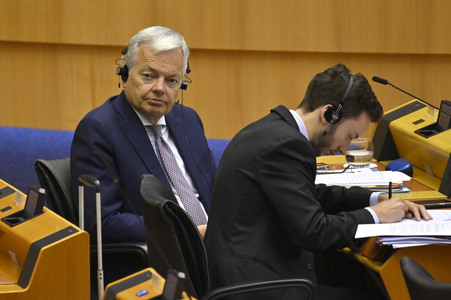 Plenartagung zur Bekämpfung der Straflosigkeit bei Kriegsverbrechen in der Ukraine im EU-Parlament in Brüssel