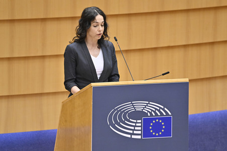 Plenartagung zu der Tötung der Journalistin Shireen Abu Akleh EU-Parlament in Brüssel