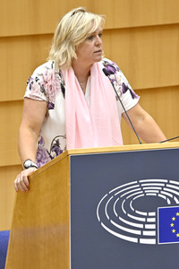 Plenartagung zu der Tötung der Journalistin Shireen Abu Akleh EU-Parlament in Brüssel