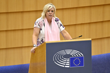 Plenartagung zu der Tötung der Journalistin Shireen Abu Akleh EU-Parlament in Brüssel