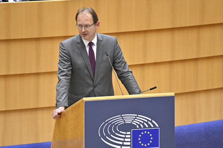 Plenartagung zu der Tötung der Journalistin Shireen Abu Akleh EU-Parlament in Brüssel
