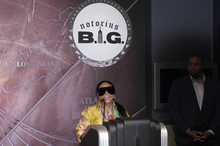 Empire State Building Lighting Ceremony zum 50. Geburtstag von Notorious B.I.G. in New York