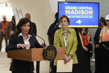 Pressekonferenz mit Kathy Hochul in New York