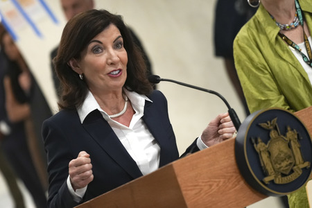 Pressekonferenz mit Kathy Hochul in New York