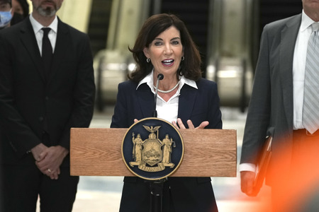 Pressekonferenz mit Kathy Hochul in New York