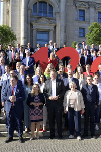 Kundgebung zur Befürwortung des 12-Euro-Mindestlohns in Berlin