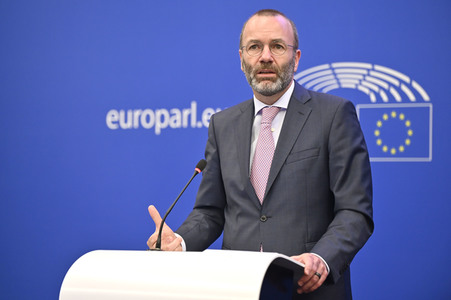 Pressebriefing Fraktion der Europäischen Volkspartei im EU-Parlament in Straßburg